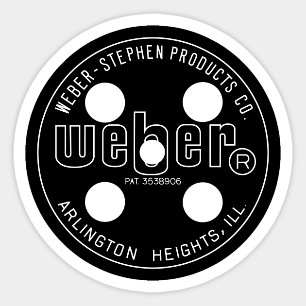 Grill Giants Original Weber Vent Logo White Sticker by Grill Giants